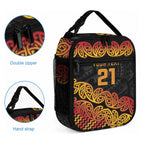 New Zealand Maori Rugby Pacific Custom Lunch Bag Rangatira Maori Kowhaiwhai Pattern
