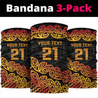 New Zealand Rugby Pacific Custom Neck Gaiter Rangatira Maori Kowhaiwhai Pattern - Aussie Hoodie