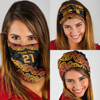 New Zealand Rugby Pacific Custom Neck Gaiter Rangatira Maori Kowhaiwhai Pattern - Aussie Hoodie