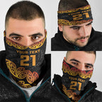 New Zealand Rugby Pacific Custom Neck Gaiter Rangatira Maori Kowhaiwhai Pattern - Aussie Hoodie