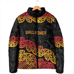 New Zealand Rugby Pacific Custom Padded Jacket Rangatira Maori Kowhaiwhai Pattern - Aussie Hoodie