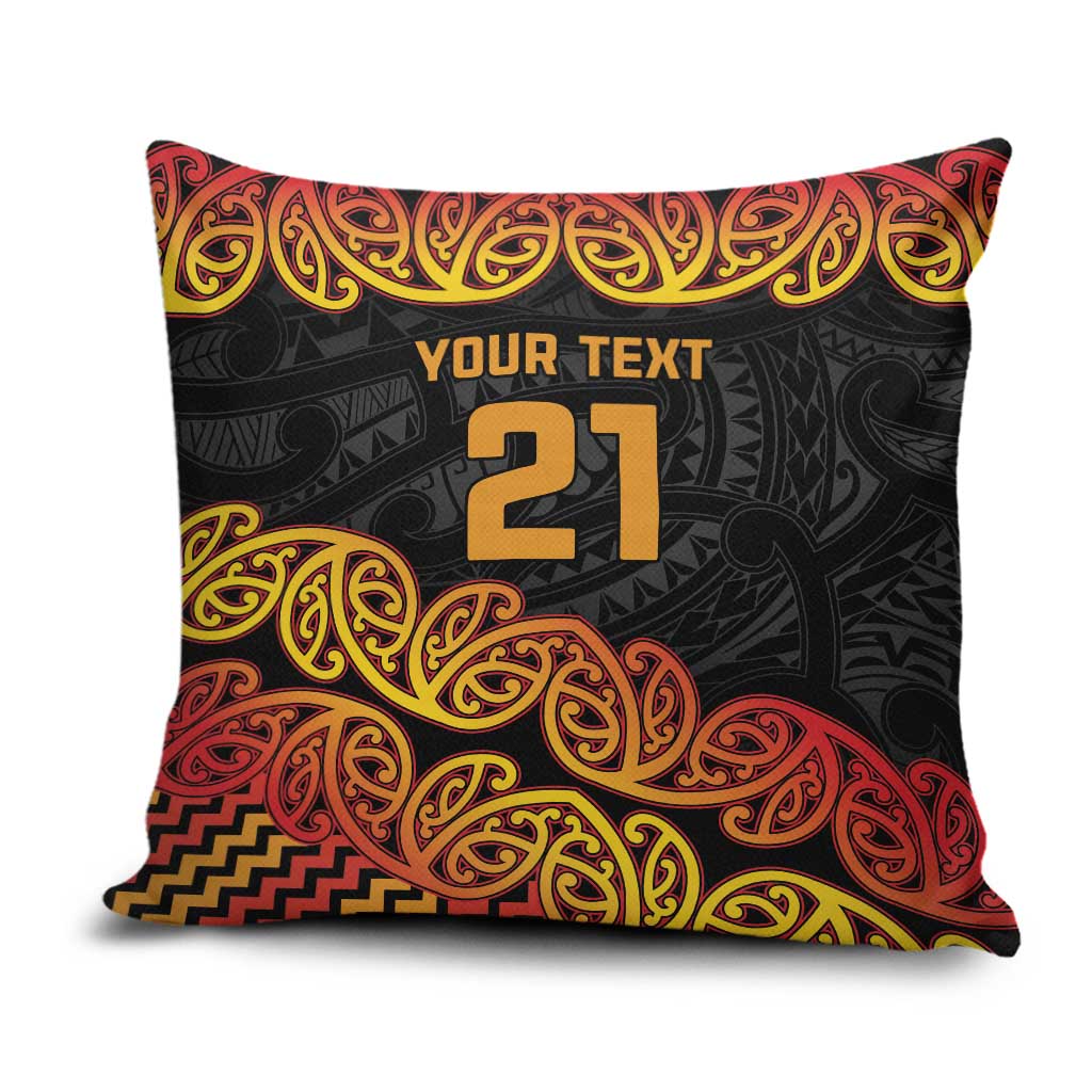 New Zealand Rugby Pacific Custom Pillow Cover Rangatira Maori Kowhaiwhai Pattern - Aussie Hoodie