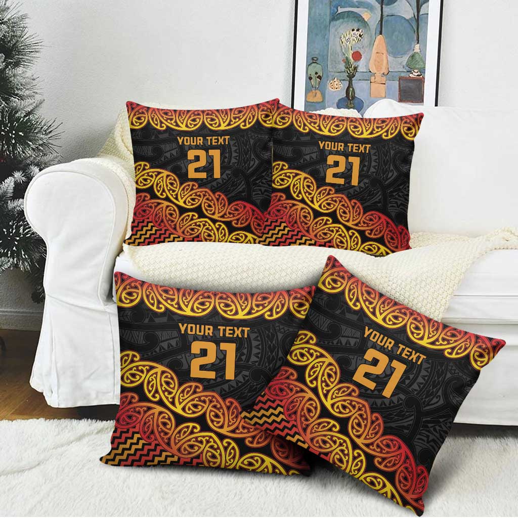 New Zealand Rugby Pacific Custom Pillow Cover Rangatira Maori Kowhaiwhai Pattern - Aussie Hoodie