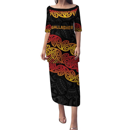 New Zealand Rugby Pacific Custom Puletasi Rangatira Maori Kowhaiwhai Pattern