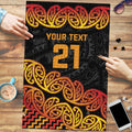 New Zealand Rugby Pacific Custom Puzzle Rangatira Maori Kowhaiwhai Pattern - Aussie Hoodie