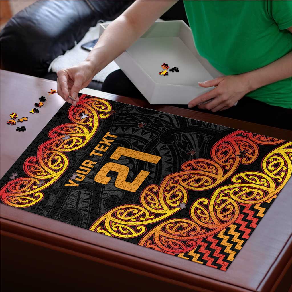 New Zealand Rugby Pacific Custom Puzzle Rangatira Maori Kowhaiwhai Pattern - Aussie Hoodie