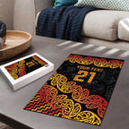 New Zealand Rugby Pacific Custom Puzzle Rangatira Maori Kowhaiwhai Pattern - Aussie Hoodie