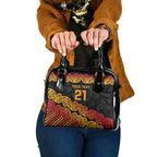 New Zealand Rugby Pacific Custom Shoulder Handbag Rangatira Maori Kowhaiwhai Pattern