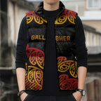 New Zealand Rugby Pacific Custom Sleeveless Puffer Jacket Rangatira Maori Kowhaiwhai Pattern - Aussie Hoodie