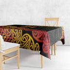 New Zealand Rugby Pacific Custom Tablecloth Rangatira Maori Kowhaiwhai Pattern