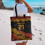 New Zealand Rugby Pacific Custom Tote Bag Rangatira Maori Kowhaiwhai Pattern - Aussie Hoodie