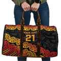 New Zealand Rugby Pacific Custom Travel Bag Rangatira Maori Kowhaiwhai Pattern - Aussie Hoodie