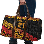 New Zealand Rugby Pacific Custom Travel Bag Rangatira Maori Kowhaiwhai Pattern - Aussie Hoodie