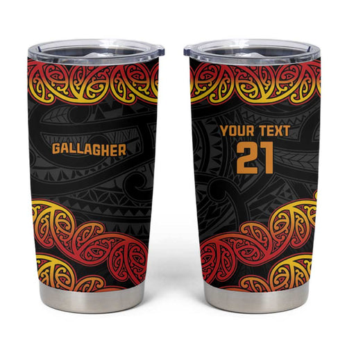 New Zealand Rugby Pacific Custom Tumbler Cup Rangatira Maori Kowhaiwhai Pattern