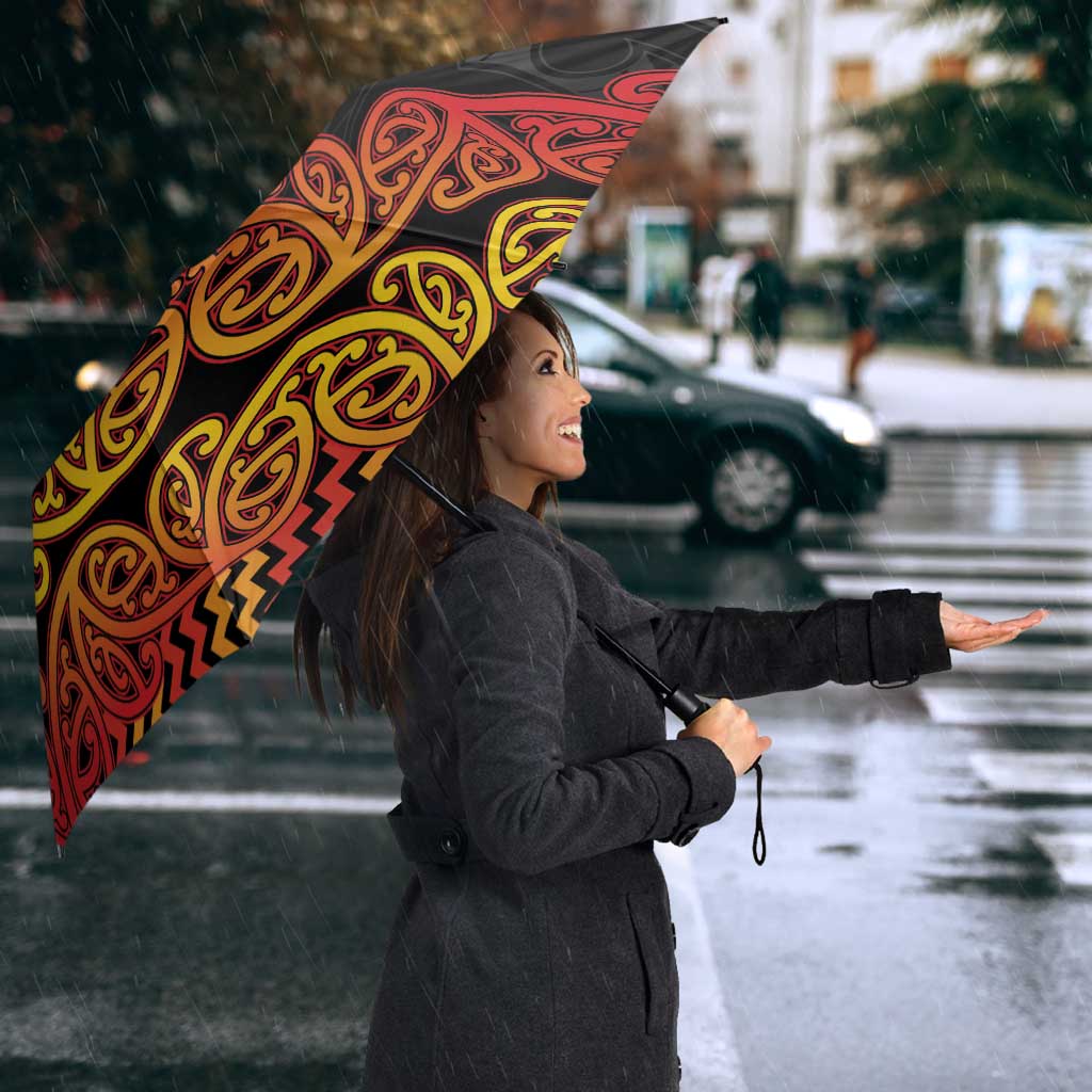 New Zealand Rugby Pacific Custom Umbrella Rangatira Maori Kowhaiwhai Pattern - Aussie Hoodie