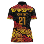New Zealand Rugby Pacific Custom Women Polo Shirt Rangatira Maori Kowhaiwhai Pattern
