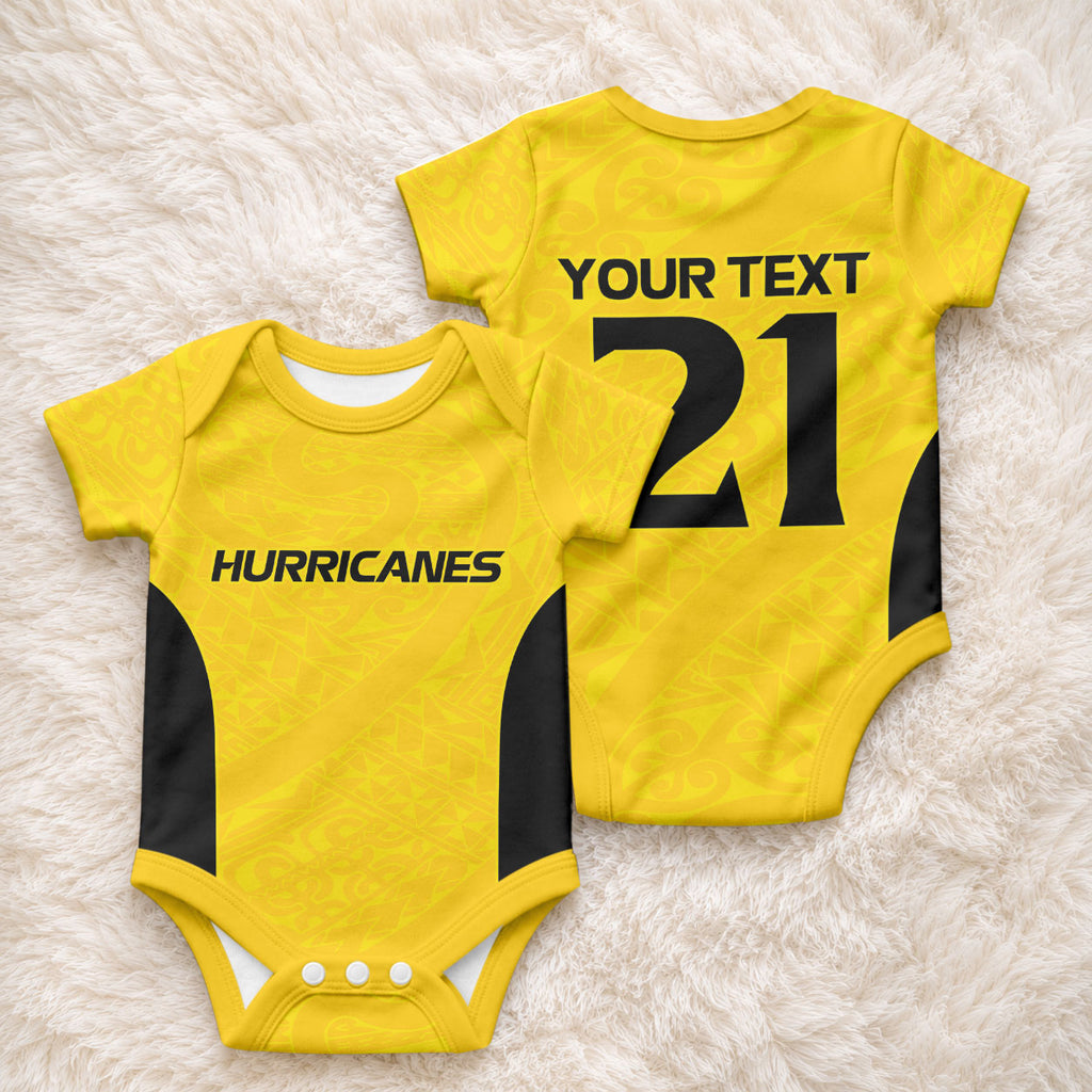 New Zealand Maori Rugby Pacific Custom Baby Onesie Hau Awhiowhio Maori Tribal Tattoo
