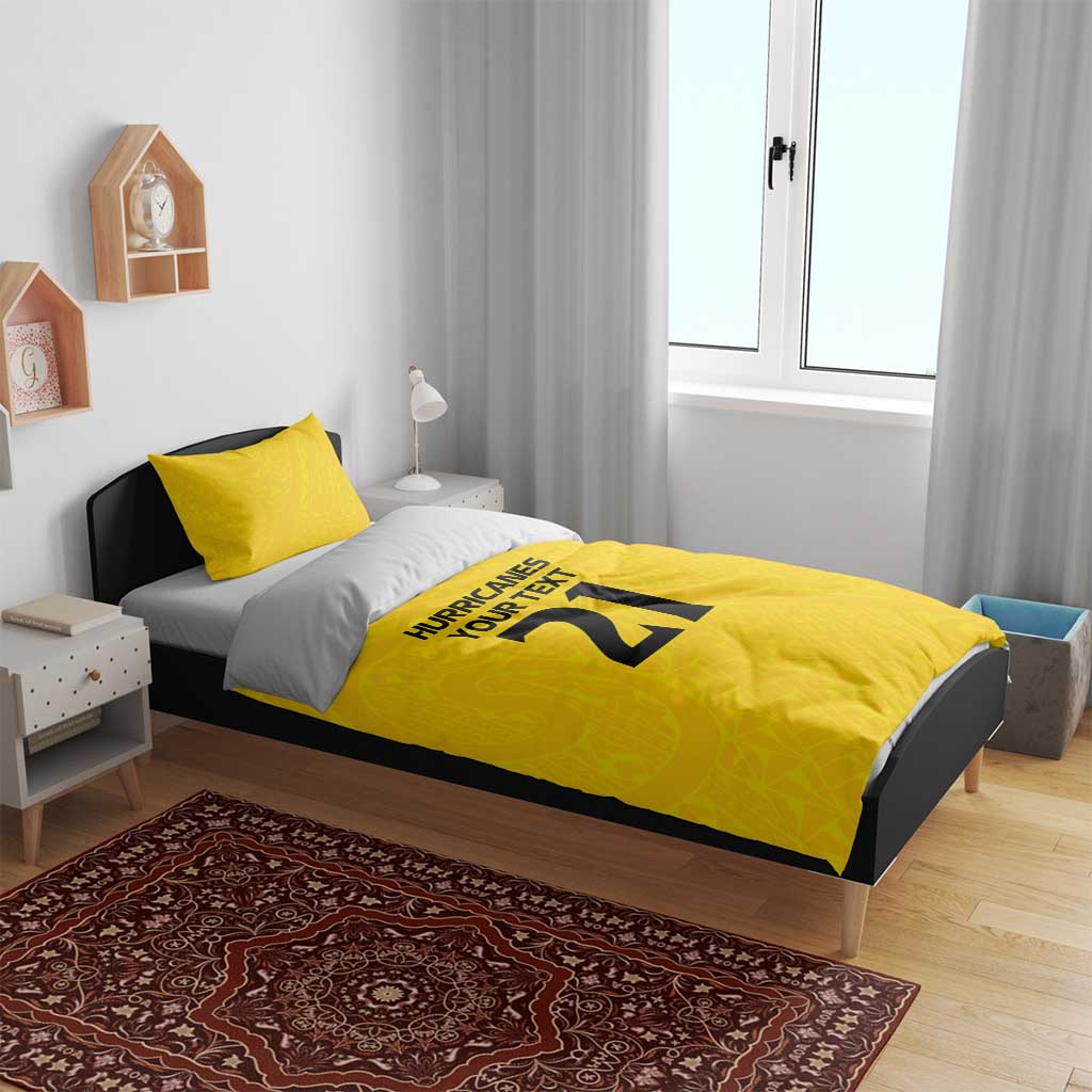 New Zealand Rugby Pacific Custom Bedding Set Hau Awhiowhio Maori Tribal Tattoo