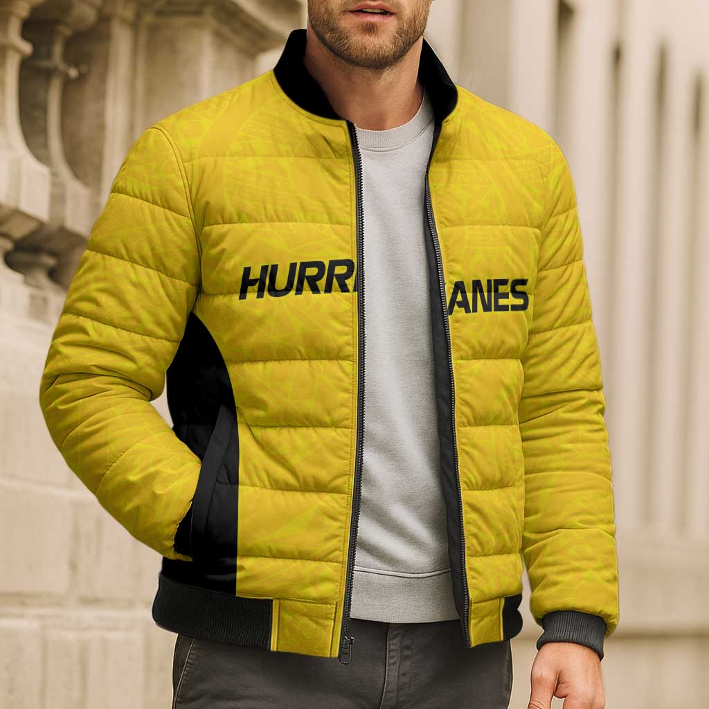 New Zealand Rugby Pacific Custom Bomber Puffer Jacket Hau Awhiowhio Maori Tribal Tattoo - Aussie Hoodie