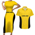 New Zealand Rugby Pacific Custom Couples Matching Short Sleeve Bodycon Dress and Hawaiian Shirt Hau Awhiowhio Maori Tribal Tattoo