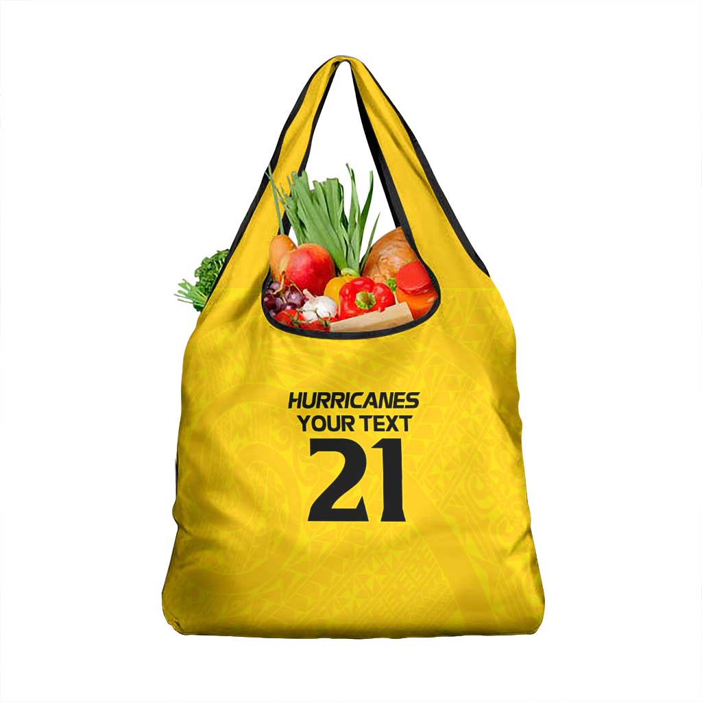 New Zealand Rugby Pacific Custom Grocery Bag Hau Awhiowhio Maori Tribal Tattoo