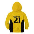 New Zealand Rugby Pacific Custom Kid Hoodie Hau Awhiowhio Maori Tribal Tattoo