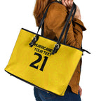 New Zealand Rugby Pacific Custom Leather Tote Bag Hau Awhiowhio Maori Tribal Tattoo