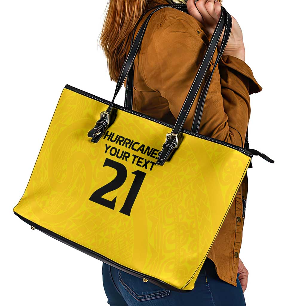 New Zealand Rugby Pacific Custom Leather Tote Bag Hau Awhiowhio Maori Tribal Tattoo
