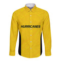 New Zealand Rugby Pacific Custom Long Sleeve Button Shirt Hau Awhiowhio Maori Tribal Tattoo