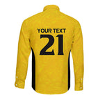 New Zealand Rugby Pacific Custom Long Sleeve Button Shirt Hau Awhiowhio Maori Tribal Tattoo