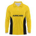 New Zealand Rugby Pacific Custom Long Sleeve Polo Shirt Hau Awhiowhio Maori Tribal Tattoo