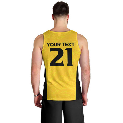 New Zealand Rugby Pacific Custom Men Tank Top Hau Awhiowhio Maori Tribal Tattoo