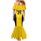New Zealand Rugby Pacific Custom Mermaid Dress Hau Awhiowhio Maori Tribal Tattoo