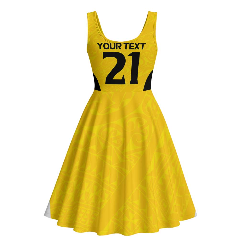 New Zealand Rugby Pacific Custom Midi Dress Hau Awhiowhio Maori Tribal Tattoo - Aussie Hoodie