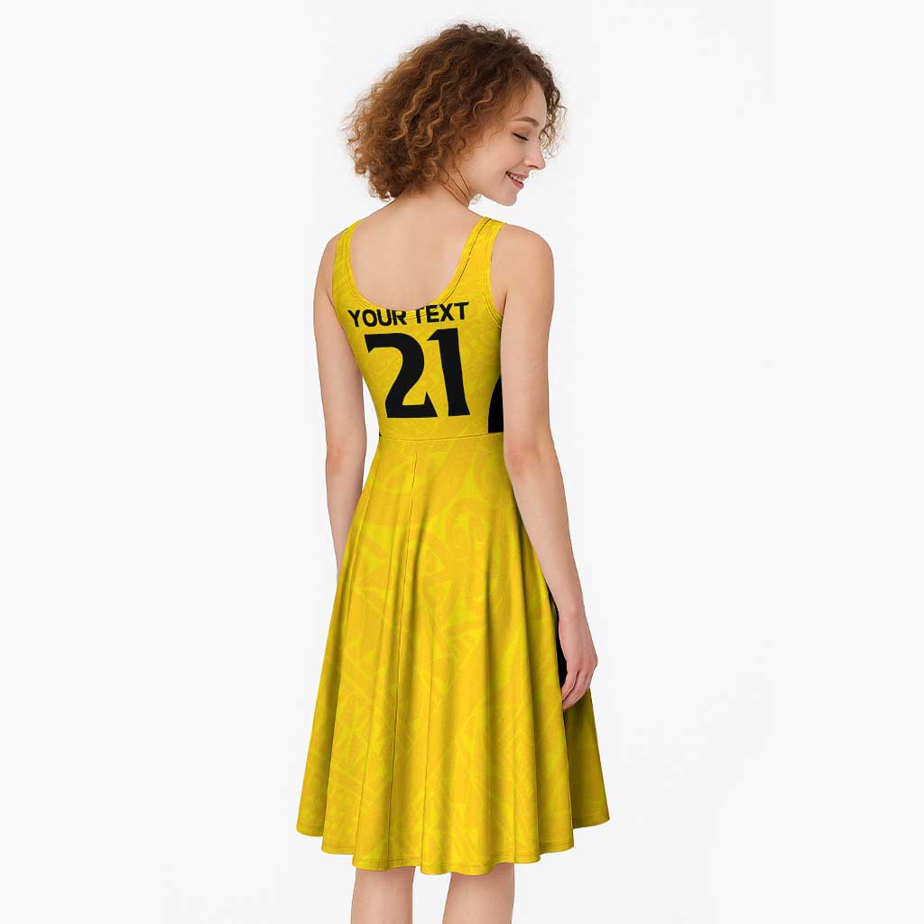 New Zealand Rugby Pacific Custom Midi Dress Hau Awhiowhio Maori Tribal Tattoo - Aussie Hoodie