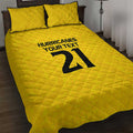 New Zealand Rugby Pacific Custom Quilt Bed Set Hau Awhiowhio Maori Tribal Tattoo