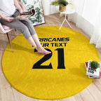 New Zealand Rugby Pacific Custom Round Carpet Hau Awhiowhio Maori Tribal Tattoo
