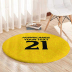 New Zealand Rugby Pacific Custom Round Carpet Hau Awhiowhio Maori Tribal Tattoo