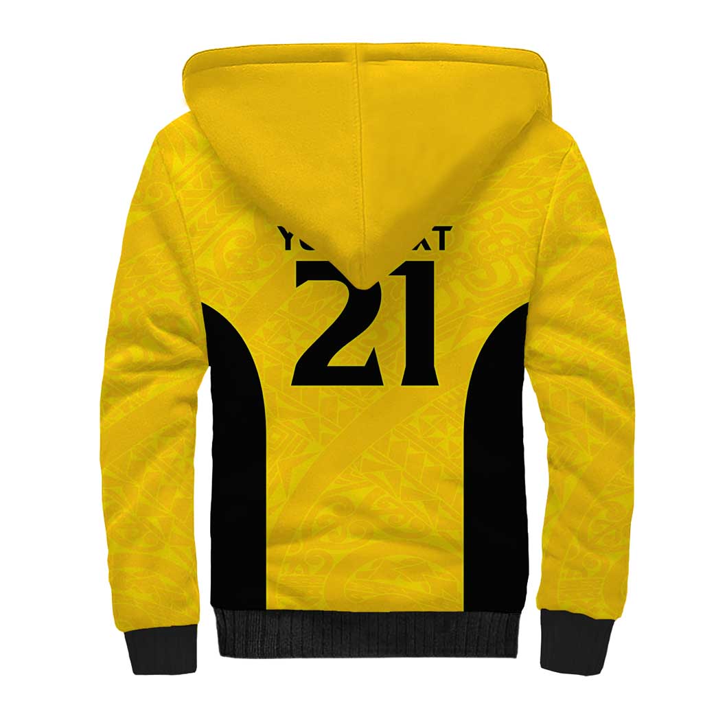 New Zealand Rugby Pacific Custom Sherpa Hoodie Hau Awhiowhio Maori Tribal Tattoo