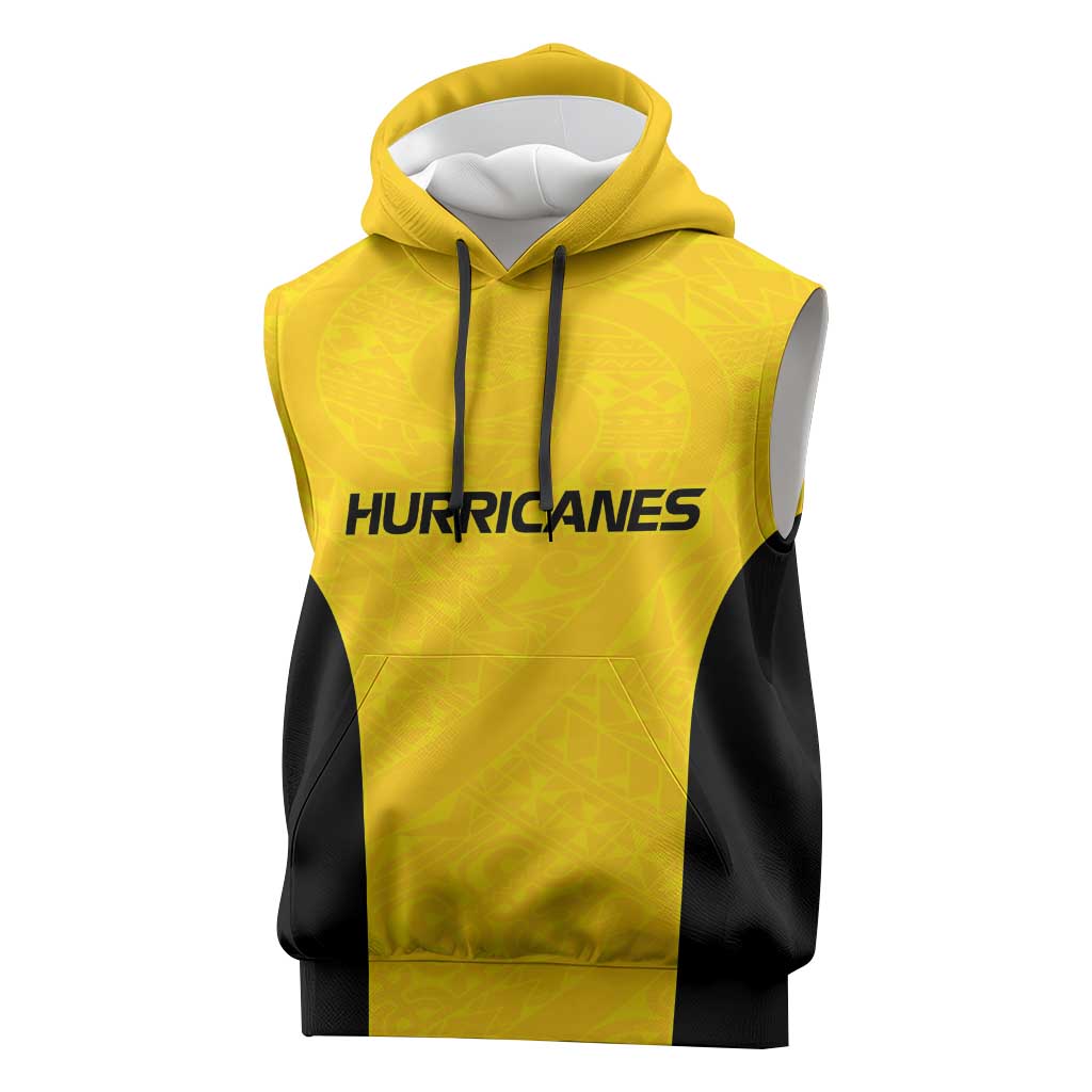 New Zealand Rugby Pacific Custom Sleeveless Hoodie Hau Awhiowhio Maori Tribal Tattoo - Aussie Hoodie
