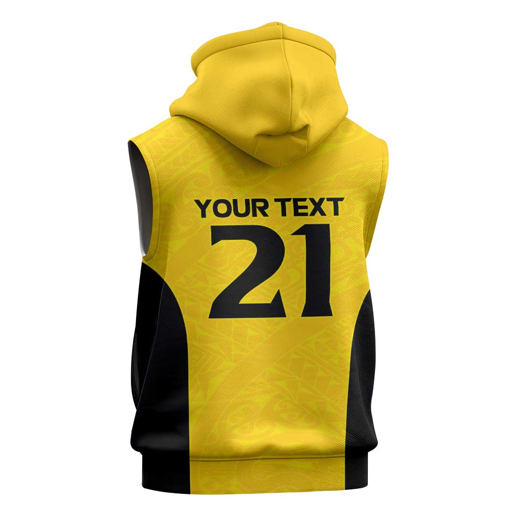 New Zealand Rugby Pacific Custom Sleeveless Hoodie Hau Awhiowhio Maori Tribal Tattoo - Aussie Hoodie