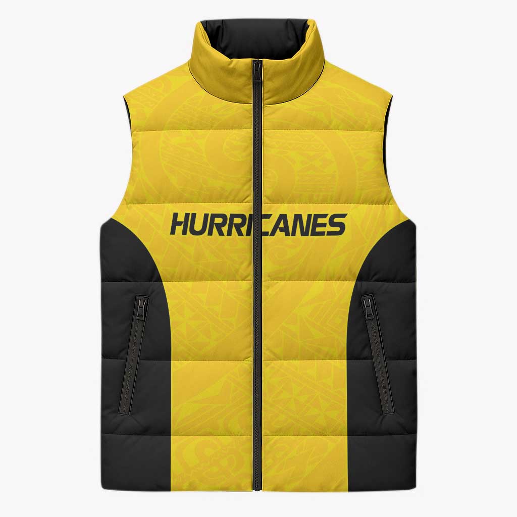 New Zealand Rugby Pacific Custom Sleeveless Puffer Jacket Hau Awhiowhio Maori Tribal Tattoo - Aussie Hoodie