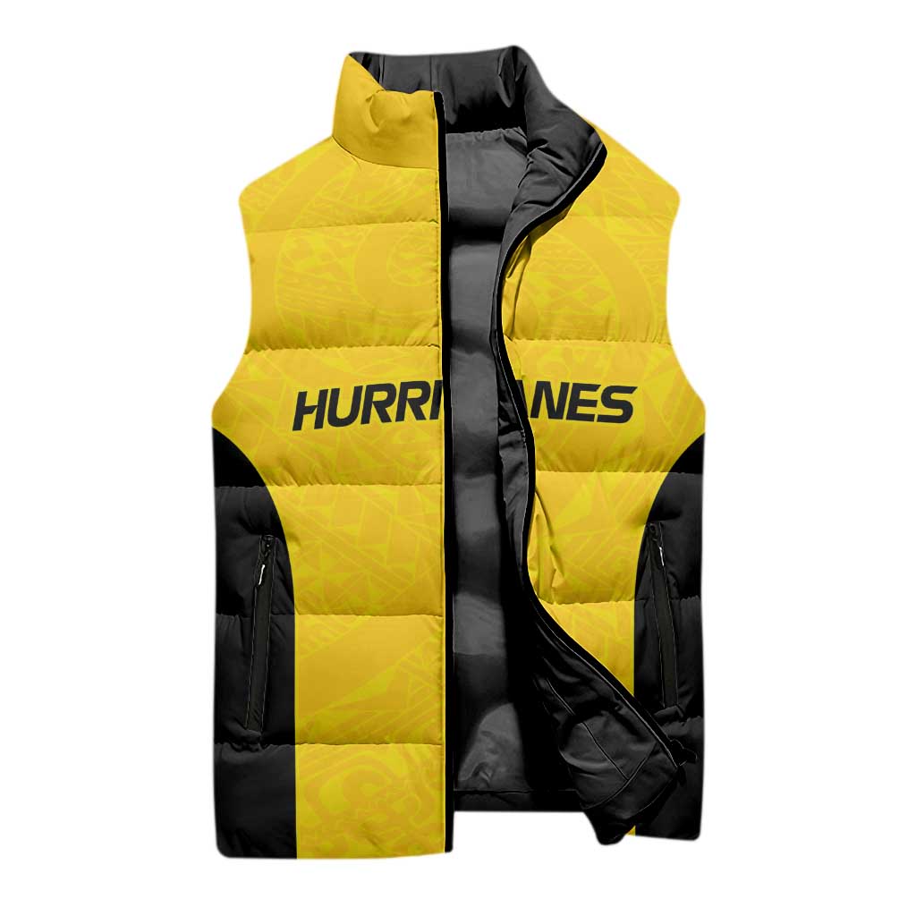 New Zealand Rugby Pacific Custom Sleeveless Puffer Jacket Hau Awhiowhio Maori Tribal Tattoo - Aussie Hoodie