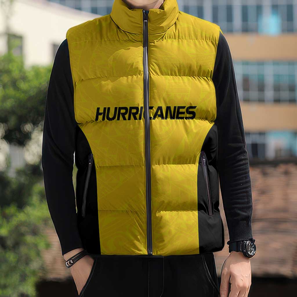 New Zealand Rugby Pacific Custom Sleeveless Puffer Jacket Hau Awhiowhio Maori Tribal Tattoo - Aussie Hoodie
