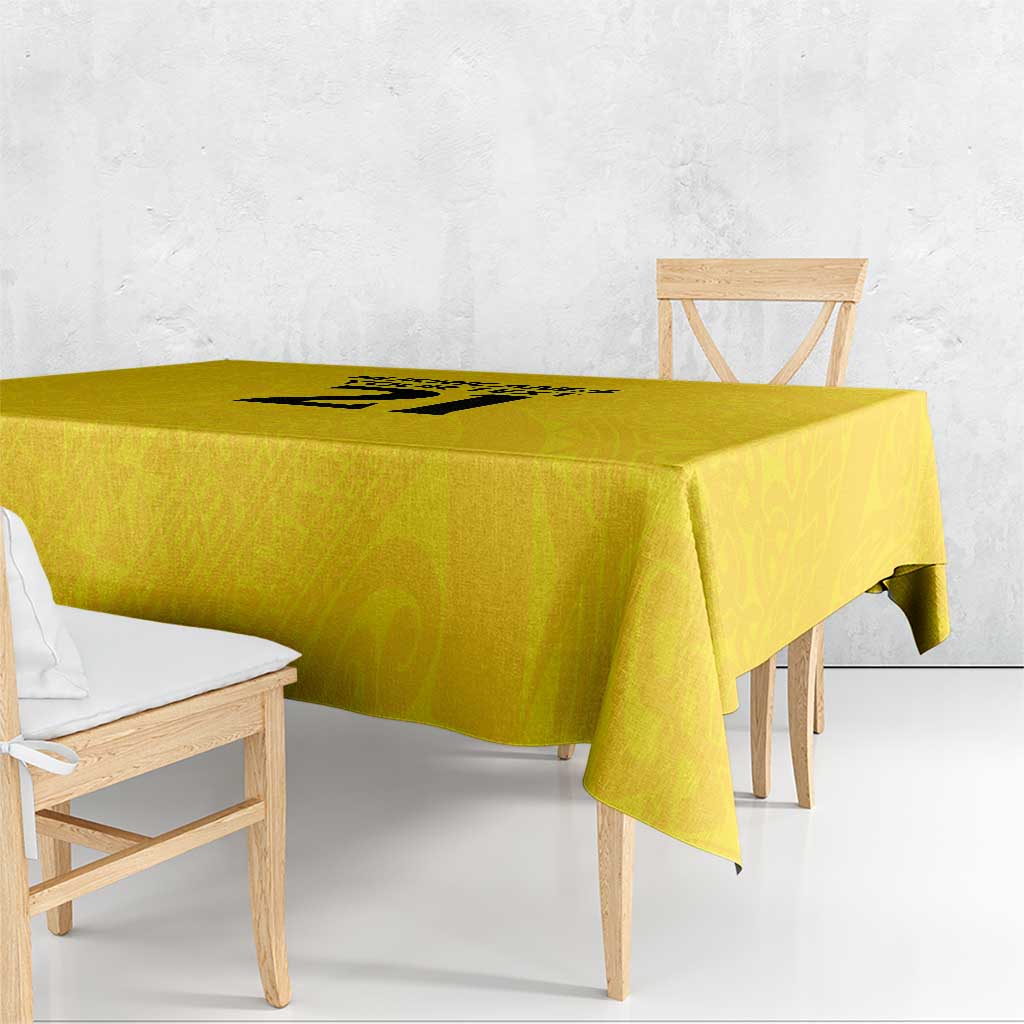 New Zealand Rugby Pacific Custom Tablecloth Hau Awhiowhio Maori Tribal Tattoo