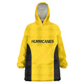 New Zealand Rugby Pacific Custom Wearable Blanket Hoodie Hau Awhiowhio Maori Tribal Tattoo