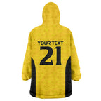 New Zealand Rugby Pacific Custom Wearable Blanket Hoodie Hau Awhiowhio Maori Tribal Tattoo