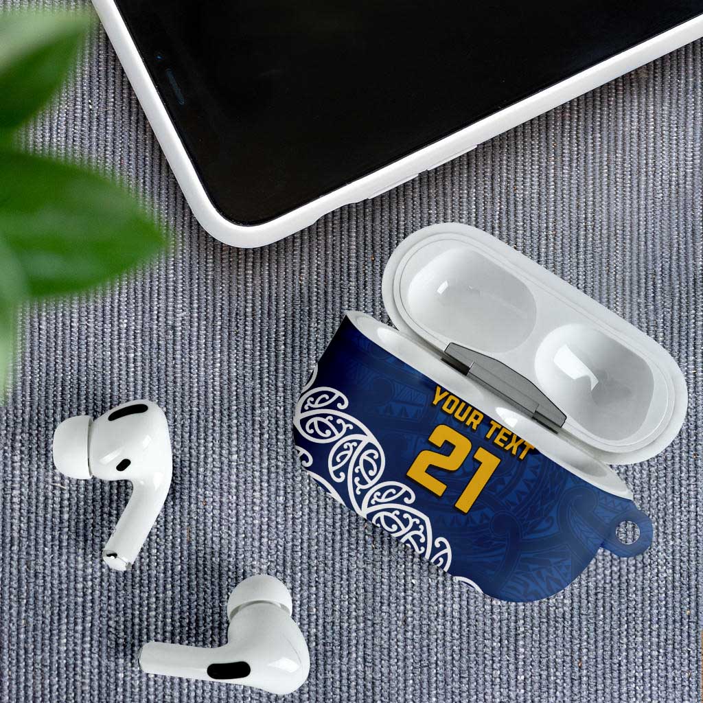 New Zealand Rugby Pacific Custom AirPods Case Kahupeka Maori Kowhaiwhai Pattern - Aussie Hoodie