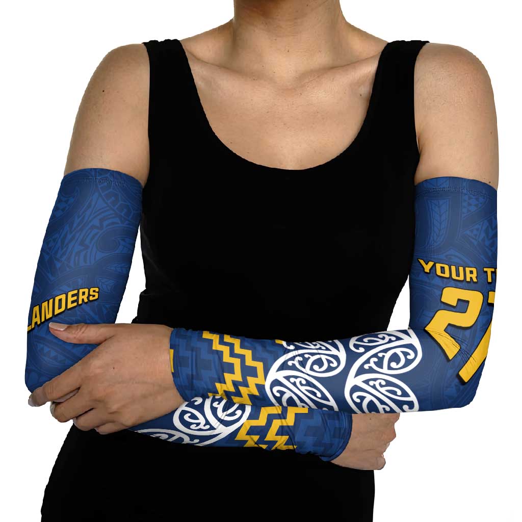 New Zealand Rugby Pacific Custom Arm Sleeves Kahupeka Maori Kowhaiwhai Pattern - Aussie Hoodie