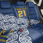 New Zealand Rugby Pacific Custom Back Car Seat Cover Kahupeka Maori Kowhaiwhai Pattern